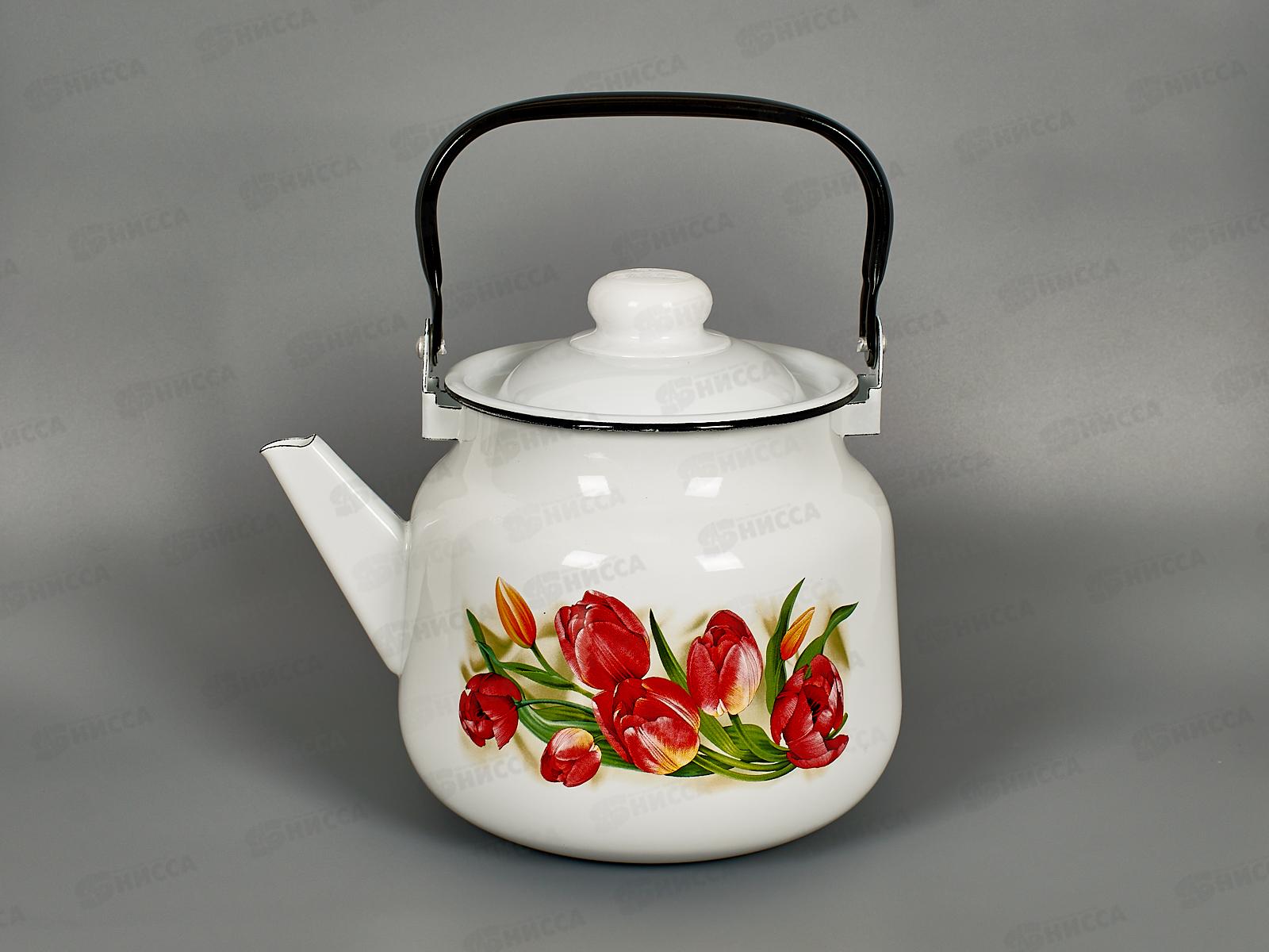 Чайник 3,5л с рисунком 01-2713/4 Тюльпаны *4
