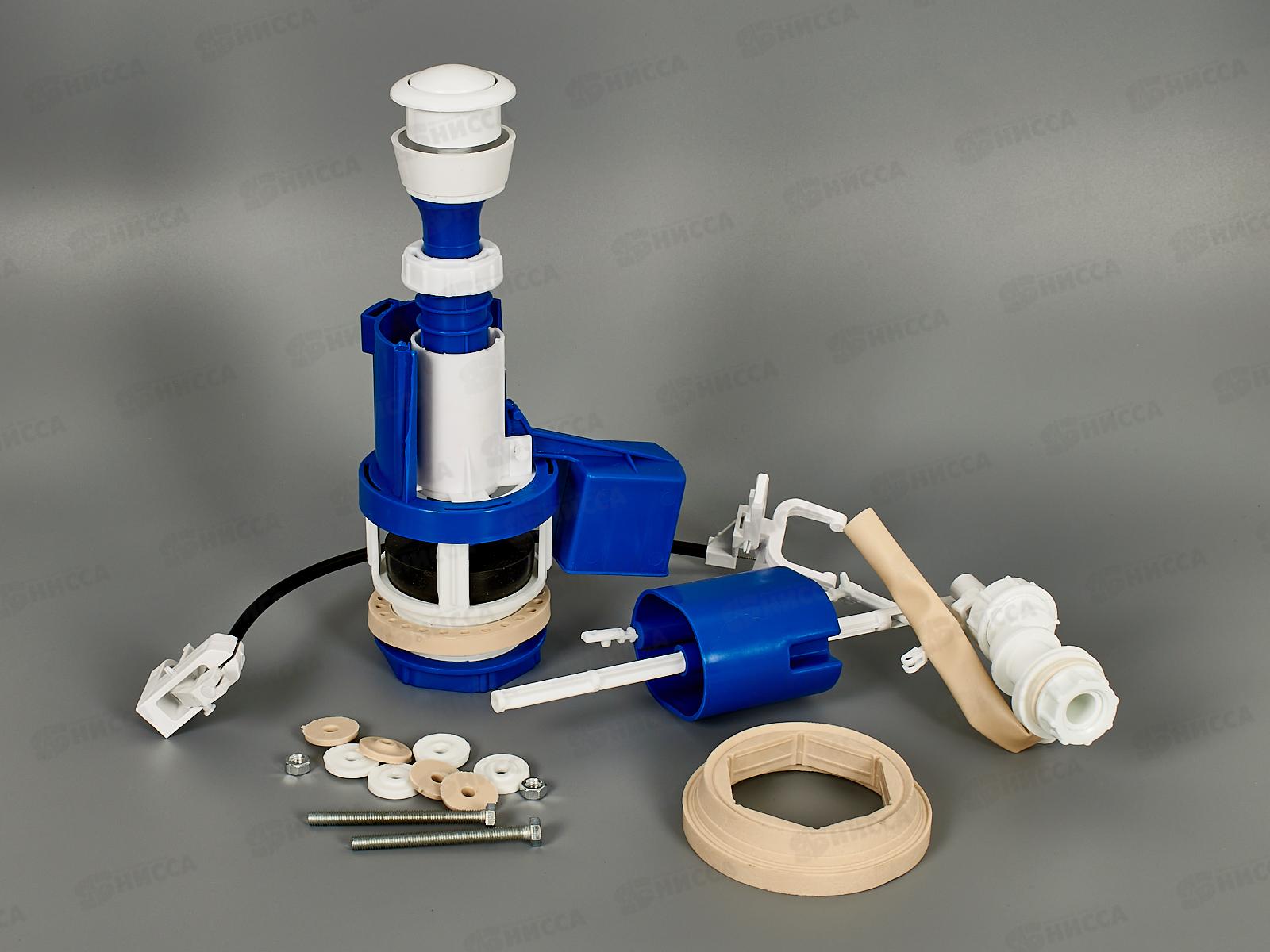 Арматура тросиковая с универсальным клапаном, боковая подводка воды (донный клапан-груша), АС-14   *25