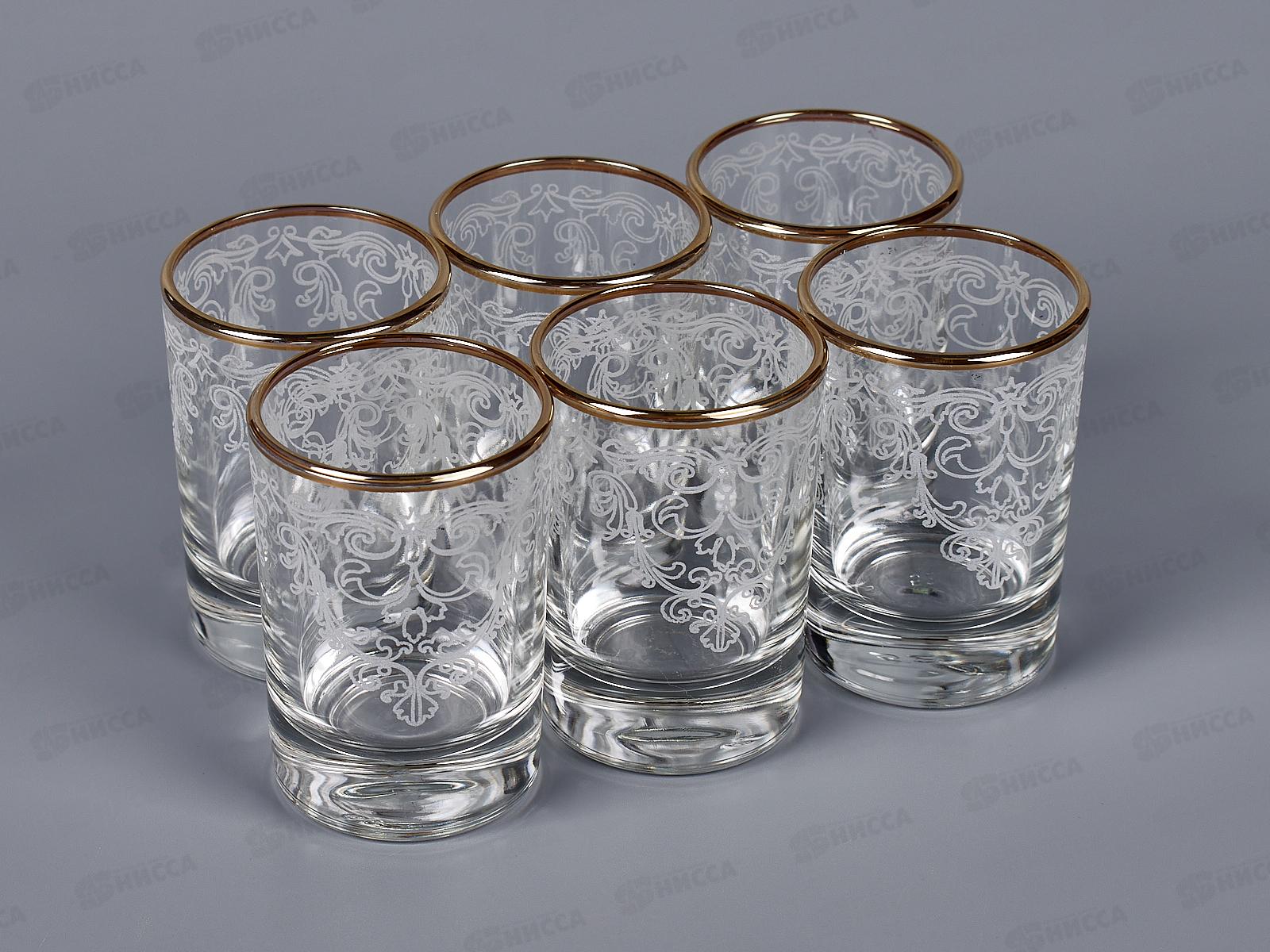 Набор стопок ЛЕЛЬ 50мл 6шт 1022-ГЗ Византия грав отв зол *12