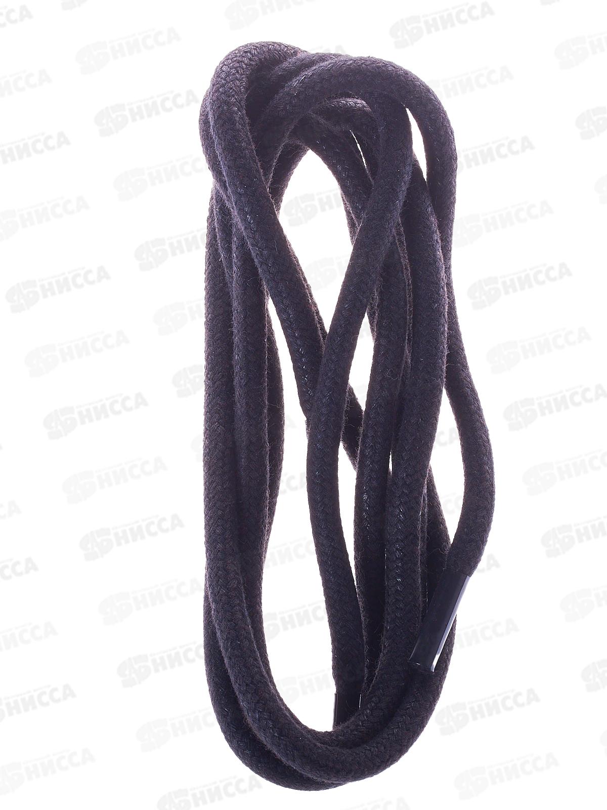 SHOExpert шнурки толстые вощеные хлопчатобумажные 75см Черные блистер *10