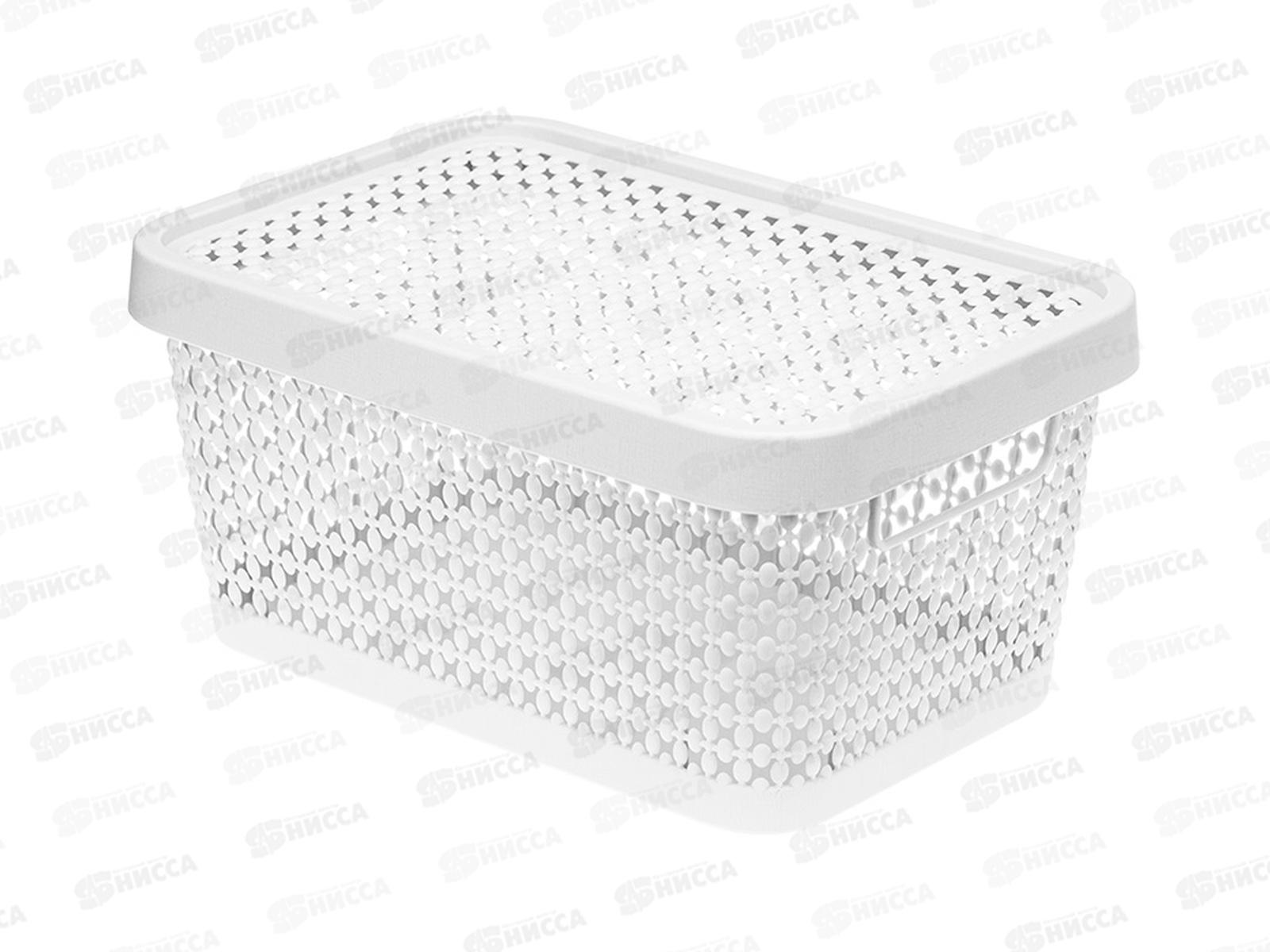 Коробка 4,5л ПИРУЛА с крышкой Белый М2348 *12