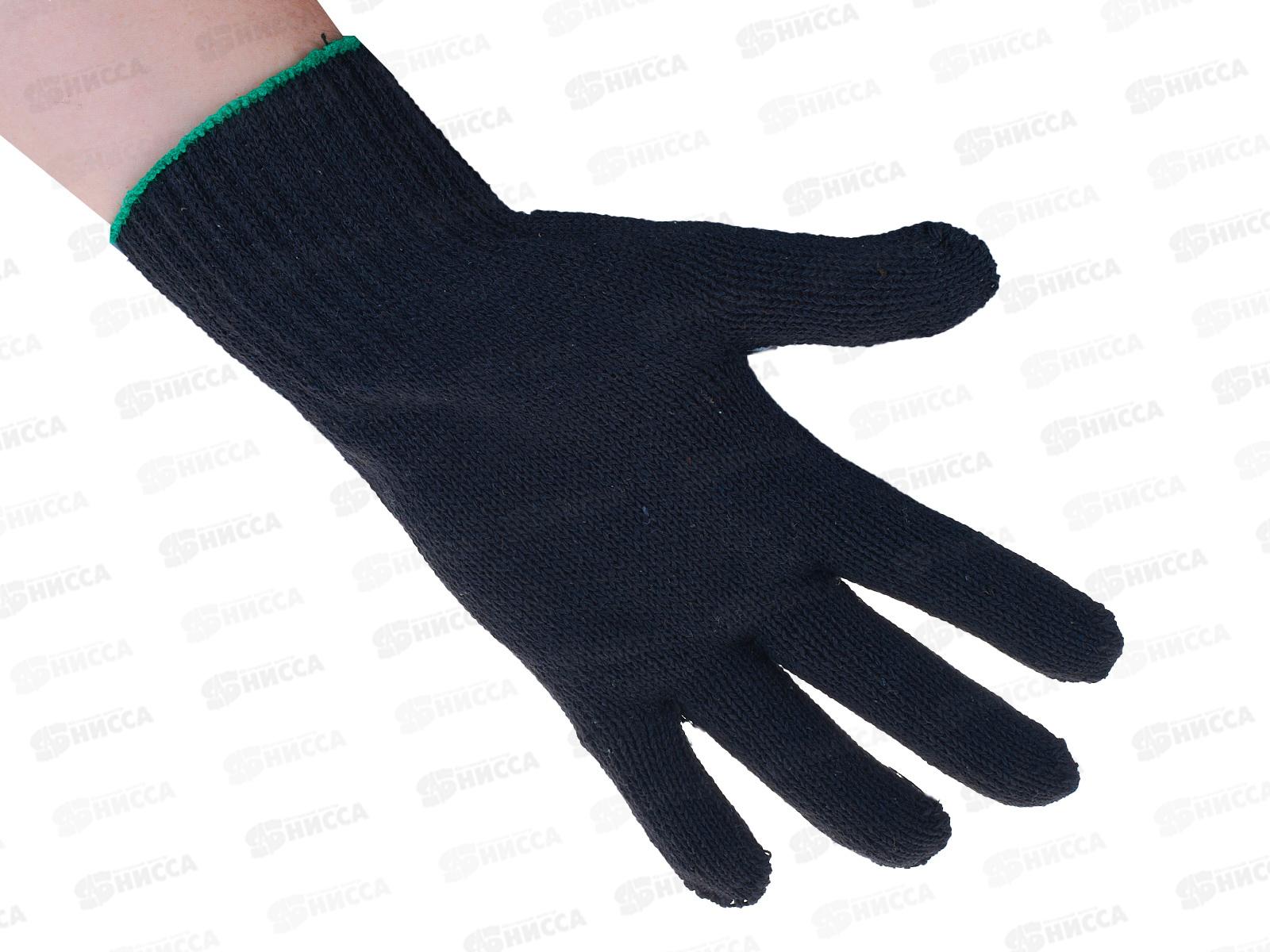 Перчатки хлопчатобумажные 6-и нитка 7,5 класс черные  размер 10 *10/200 Э