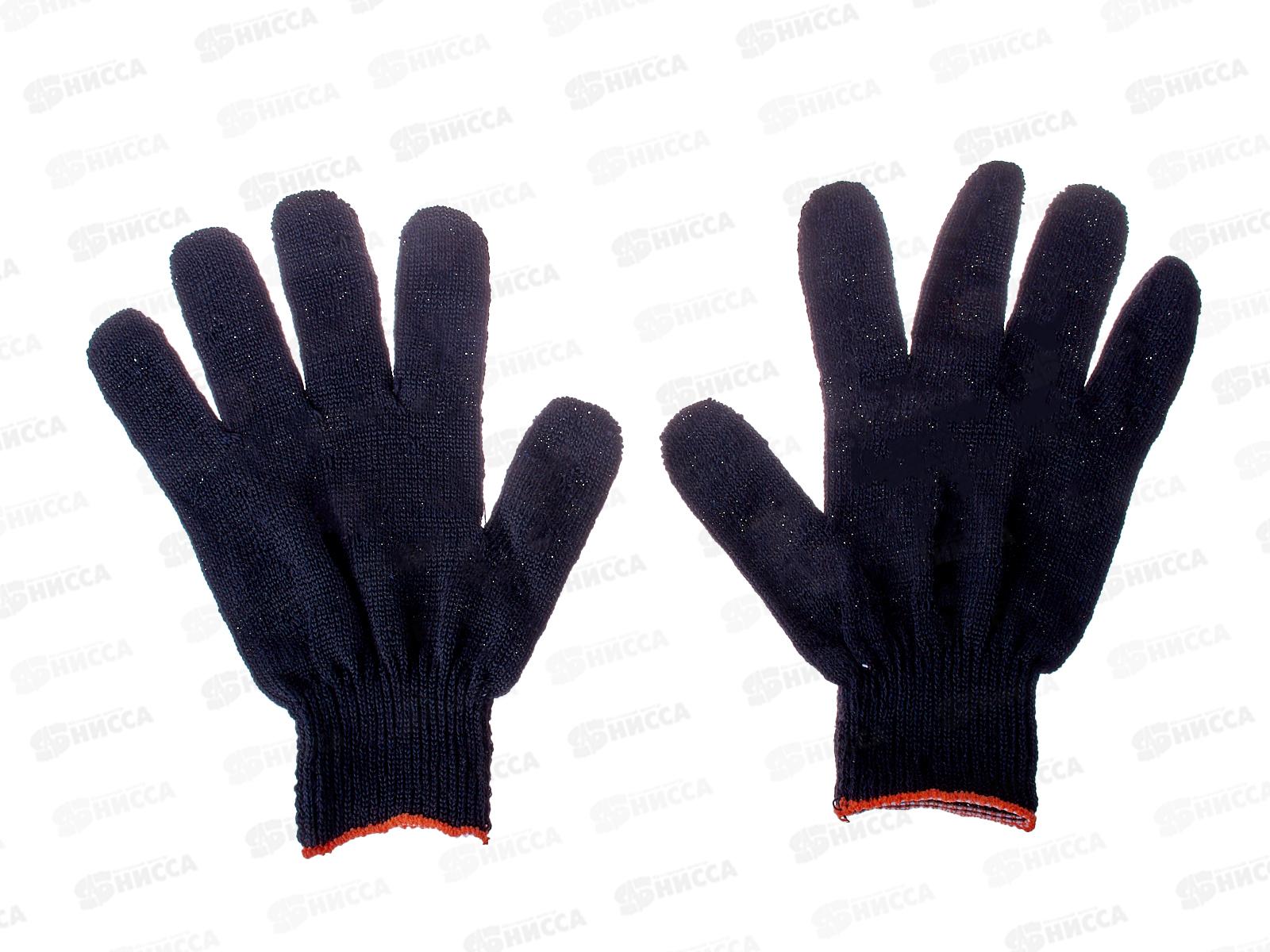 Перчатки хлопчатобумажные 4-и нитка 10класс &quotЭконом&quot черные размер 8 *10/300 Э