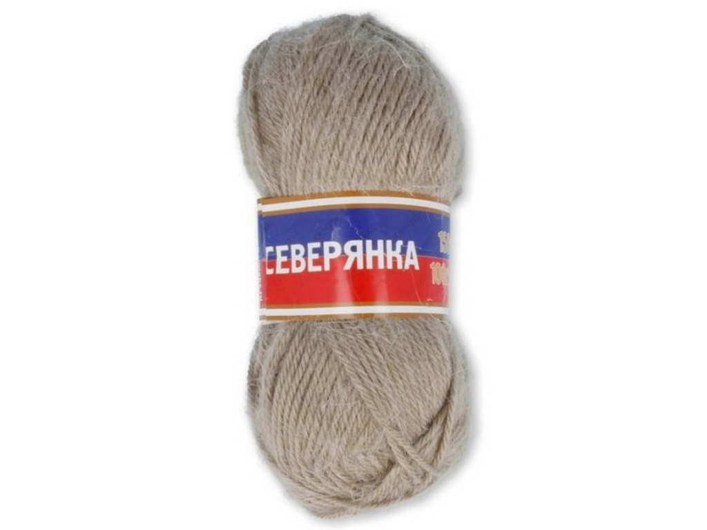 Пряжа Северянка шерсть/верблюжья шесть /акрил 100гр 150м лен 007 *10