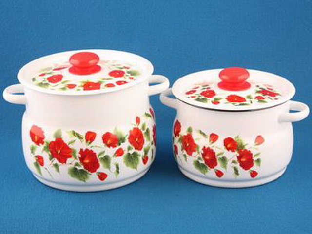 Набор №10 белый с деколью на крышке Рамо N10B60