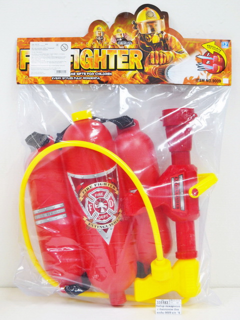 Набор пожарного с баллоном для воды 9009 в пакете  *6  гб