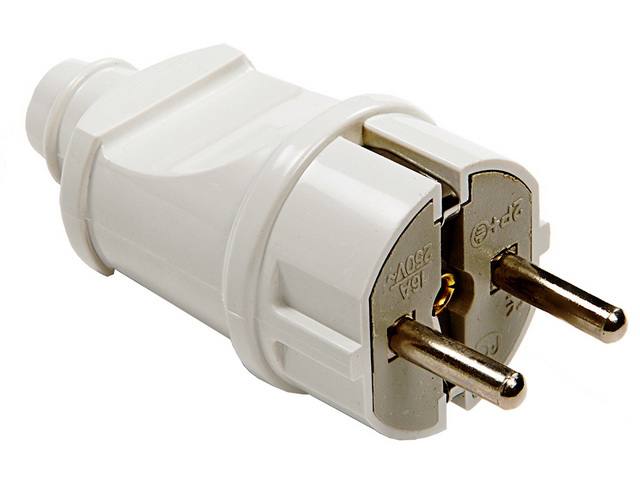 Вилка прямая черная 16А, 4240 *30/300