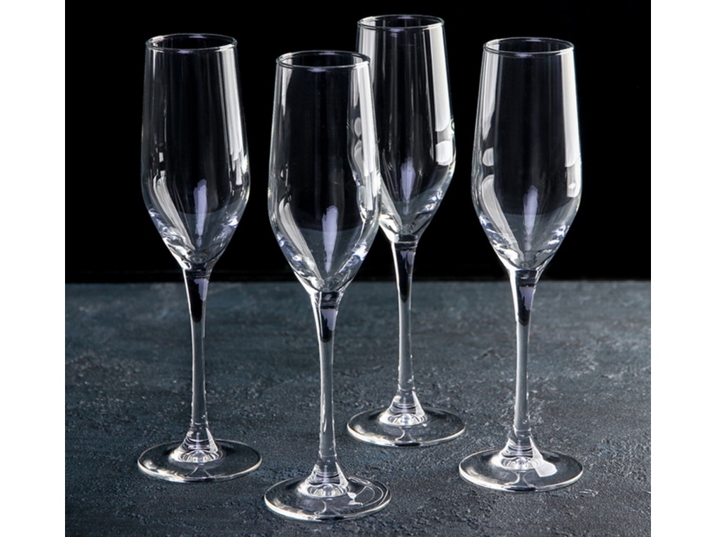 Набор бокалов Время дегустации шампань 4шт 160мл P6818