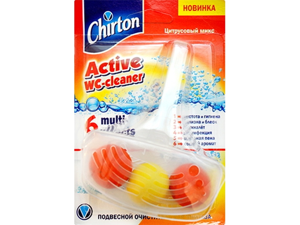 Чиртон Подвесной очиститель для унитаза "Цитрусовый микс" 45гр. *24/48
