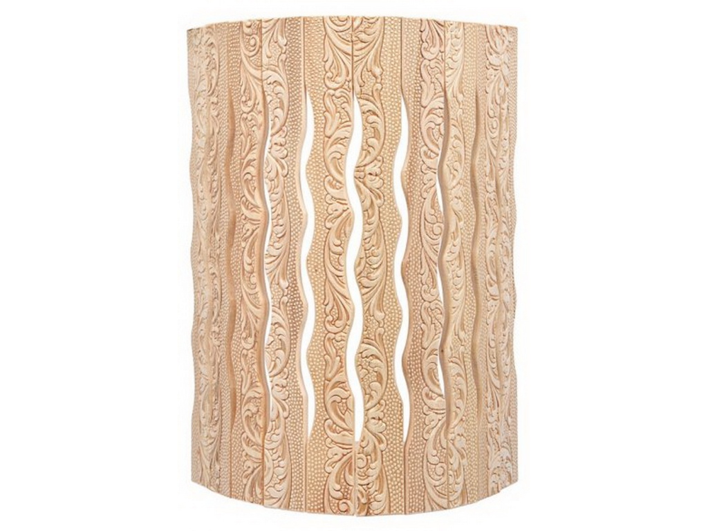 Абажур для светильника угловой, липа, с орнаментом Цветы 31*9*22см Банные штучки 33420  *3