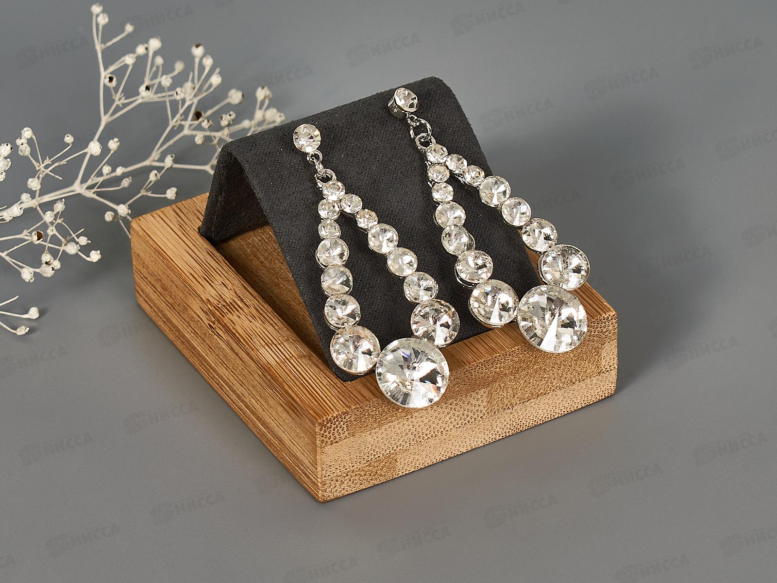 Серьги №004 с камнями (RA-55) (А-393) *12 Ж