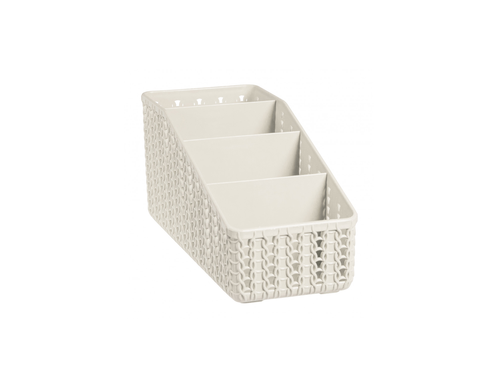 Органайзер ВЯЗАНИЕ 4 секции Белый ротанг М2382 *16