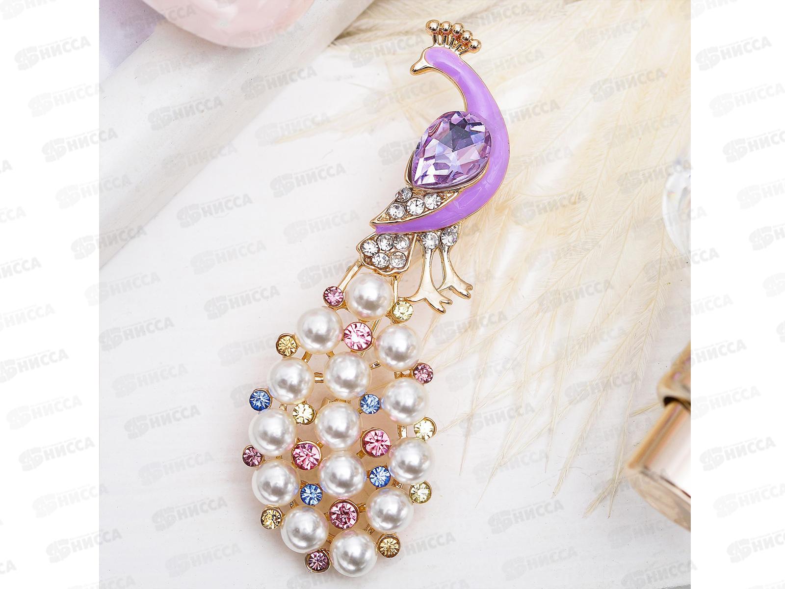 Брошь  &quotПавлин&quot с жемчужным хвостом 2738680