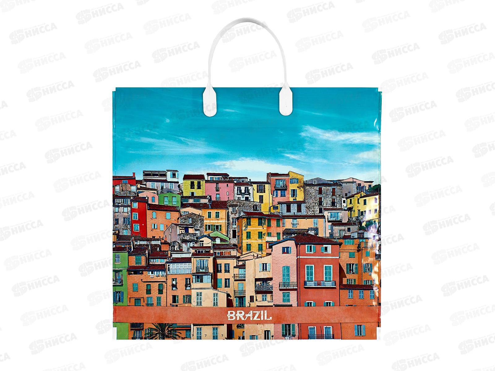 Пакет с пластиковой ручкой 37*34 Бразилия 80мкр *10/100