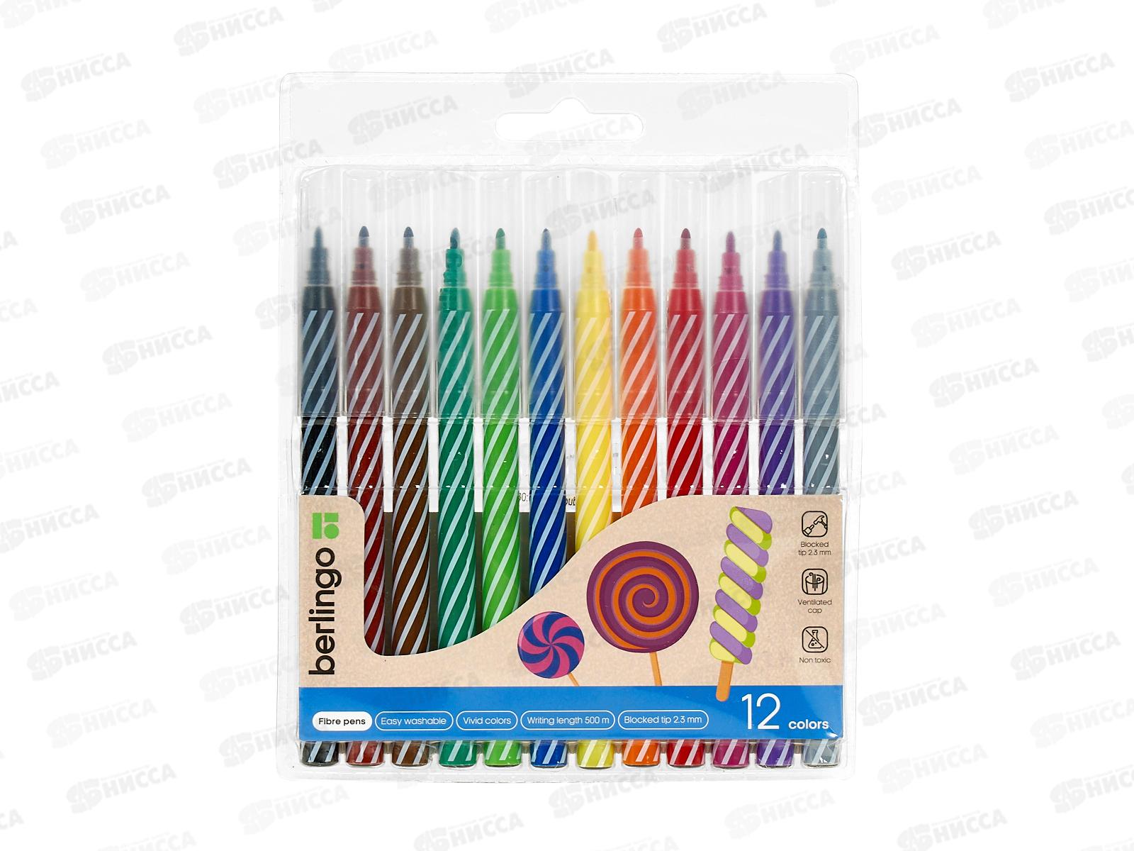 Фломастеры 12 цветов Berlingo SuperTwist, смывающиеся WP_03012*12