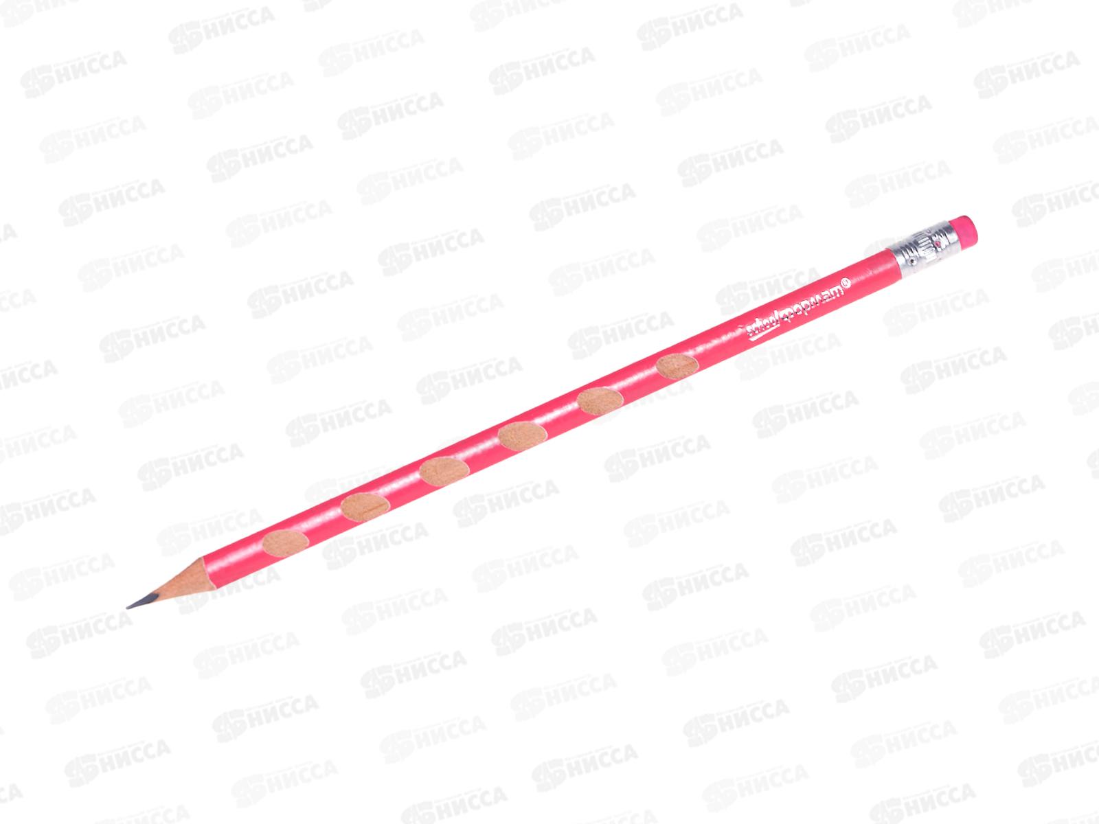 Карандаш чернографитный с ластиком  inФОРМАТ ERGONOMIC HB КЧ-ERG-HB*48/576