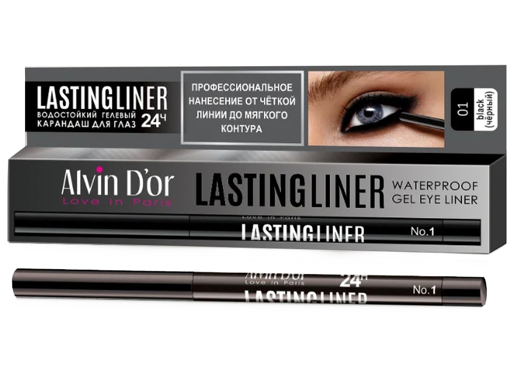 Алвин Дор Р-14 карандаш для глаз гелевый водостойкий №01 черный