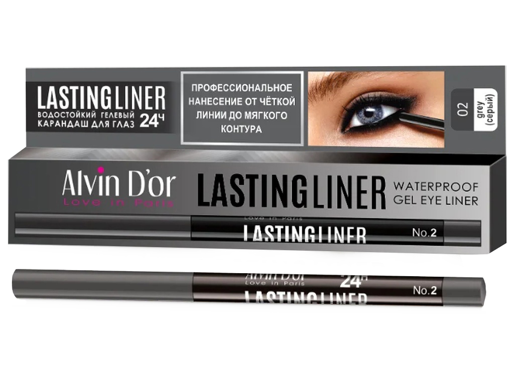 Алвин Дор Р-14 карандаш для глаз гелевый водостойкий №02 серый