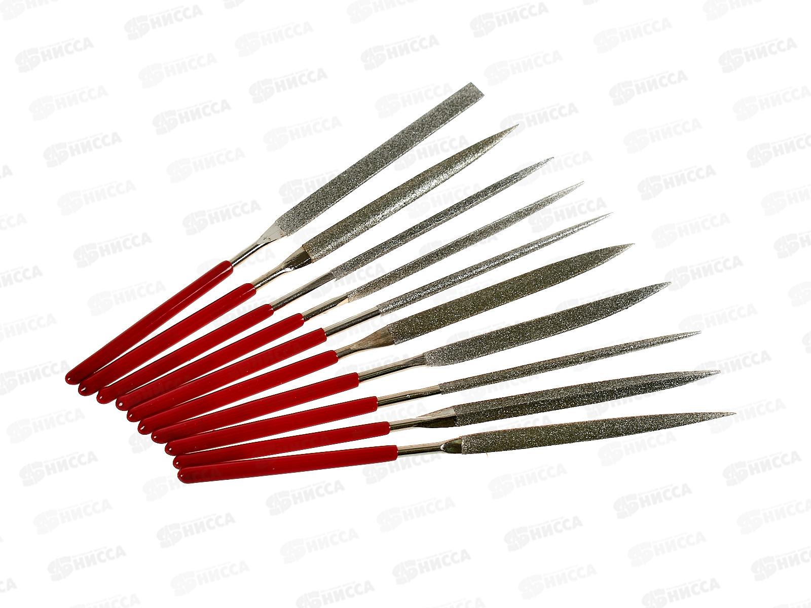 Набор надфилей алмазных 10шт 140*70*3мм, 3600002