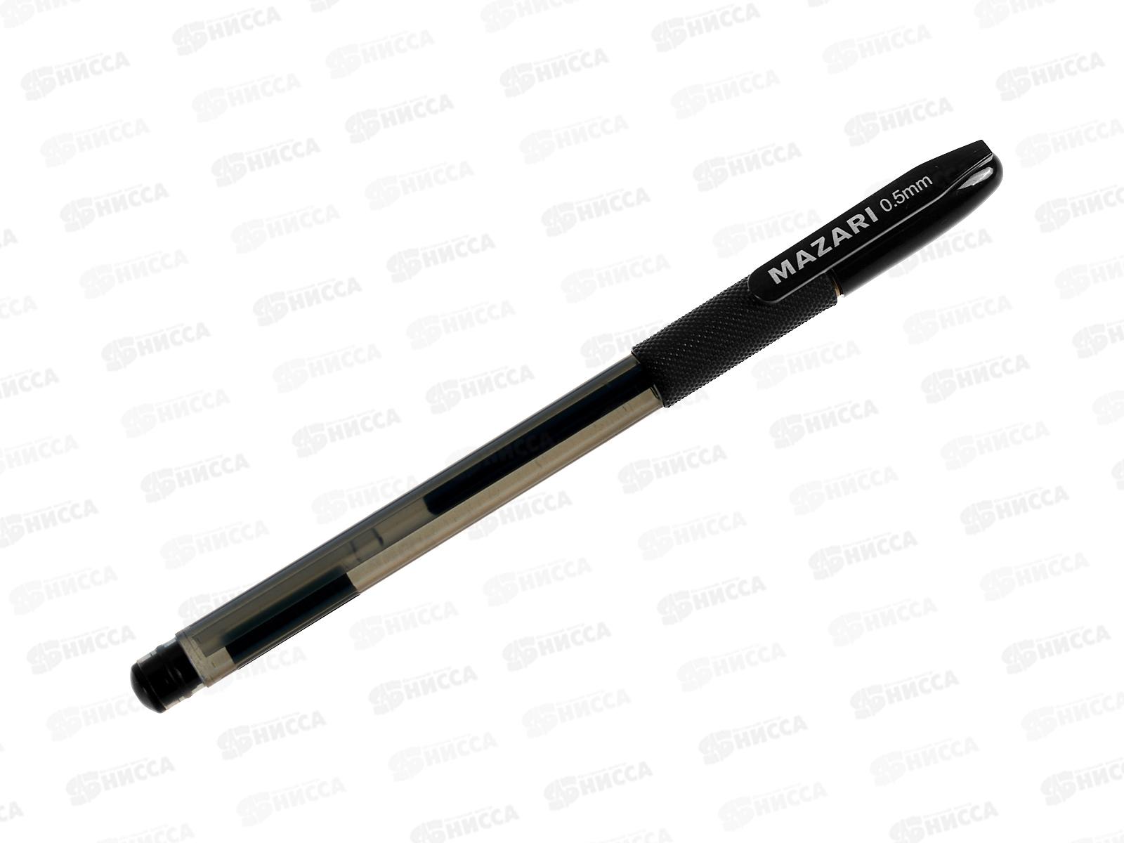 Ручка гелевая MAZARI Regina 0.5мм, прозрачный корпус,черная  M-5526-71*12/144