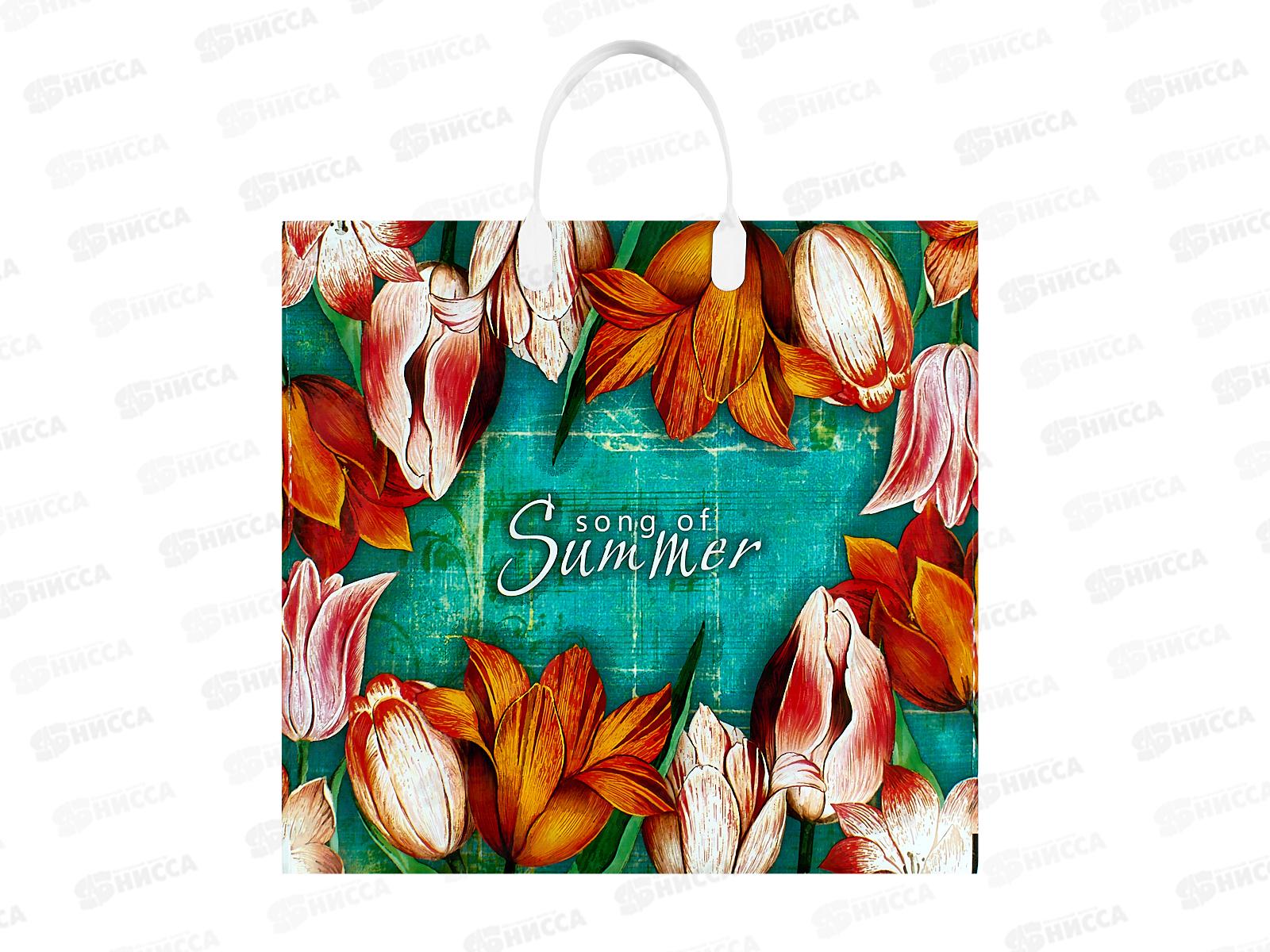 Пакет с пластиковой ручкой 38*35 Песня лета *10/100