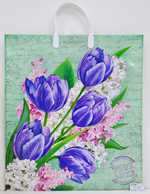 Пакет с пластиковой ручкой 40*44 Беатрис *10/100