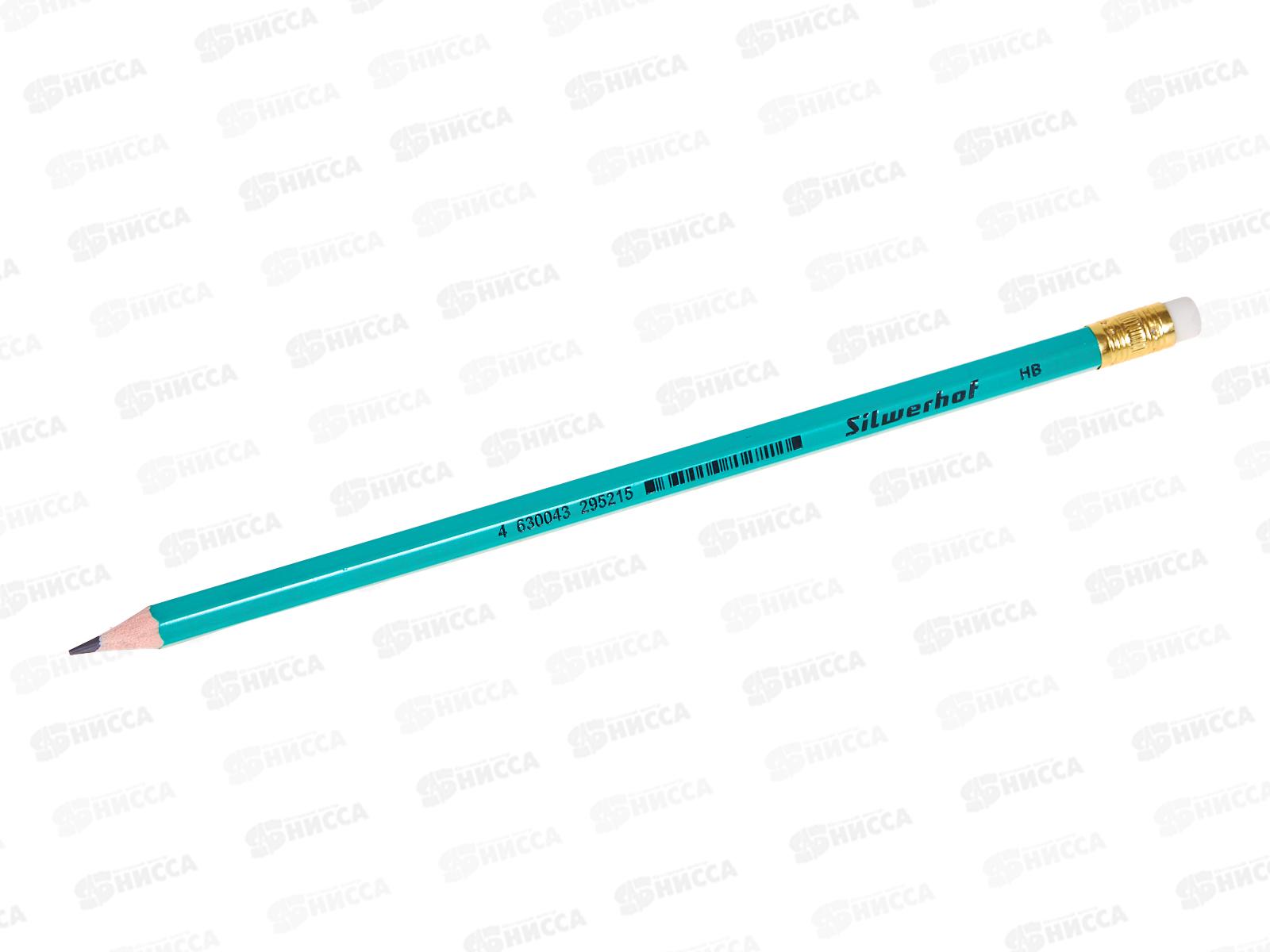 Карандаш чернографитный с ластиком  SILWERHOF Favorit, НB 1162859 *12/144/2880