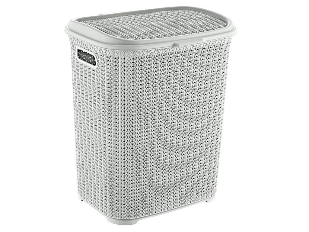 Корзина 63л для белья &quotМеланж&quot серый шторм ТГ408011025 *3