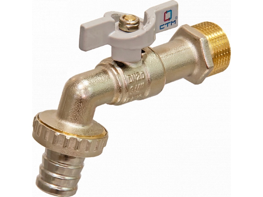 Кран шаровый водоразборный  1/2&quot бабочка СТМ Стандарт   *15