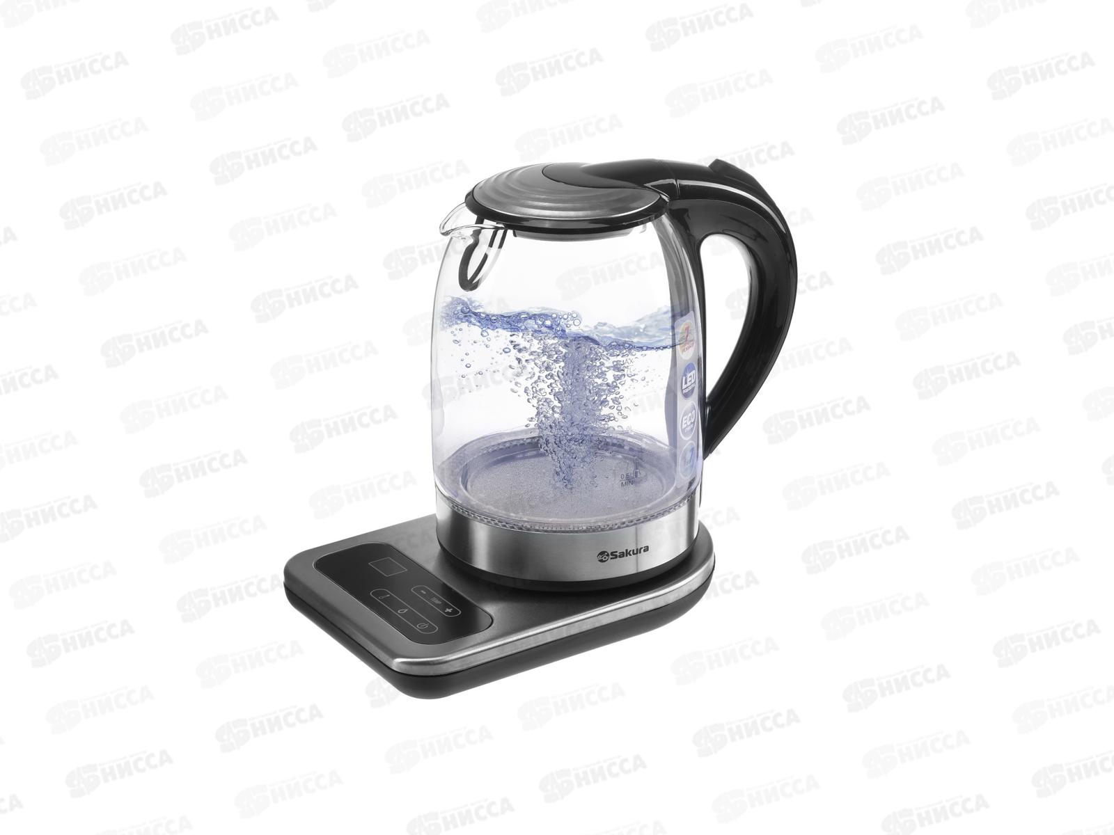 Чайник электрический SA-2724DBK (1,7) стеклянный