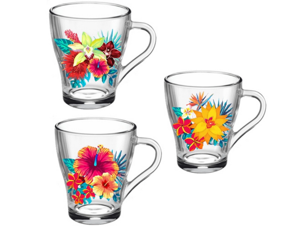 Кружка для чая 250мл Грация Тропический цветы 1649 *20