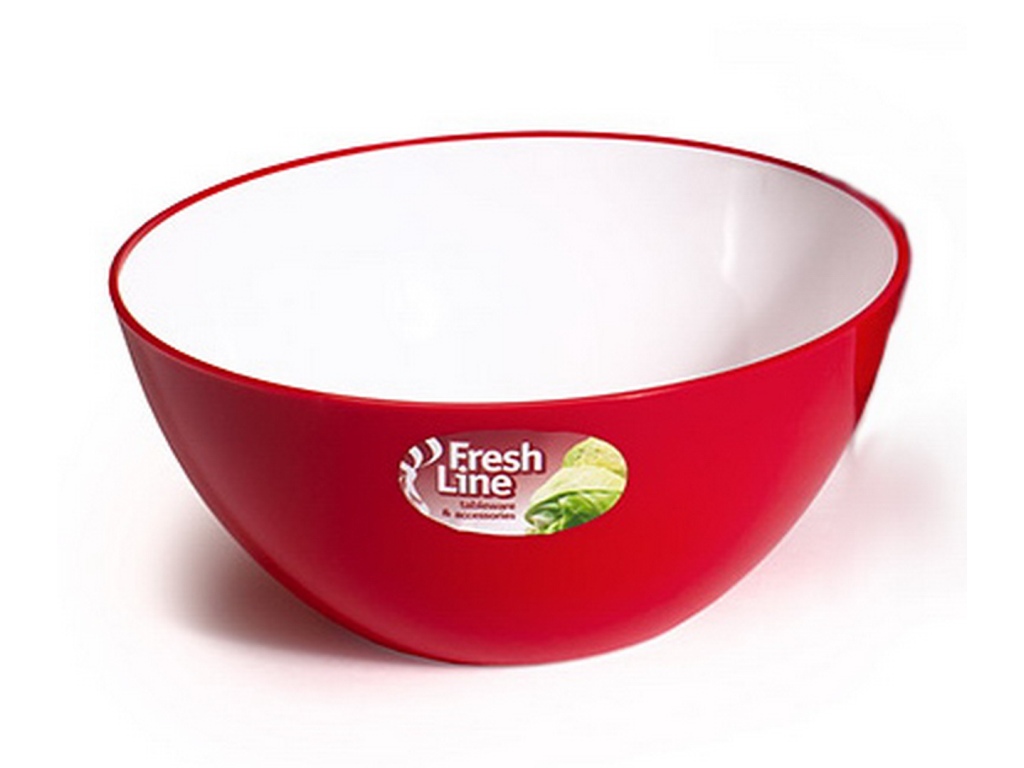 Миска 1,5л &quotFresh Line&quot бело-красная М701БК *40
