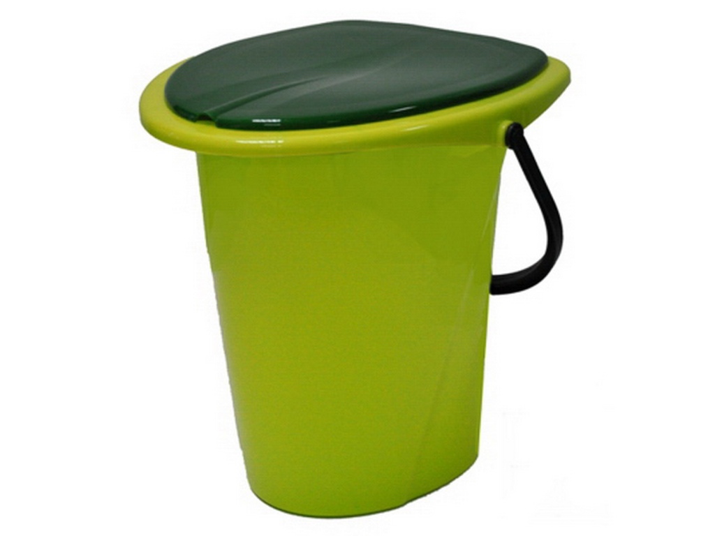 Ведро-туалет 17л салатовый ING30001  *7