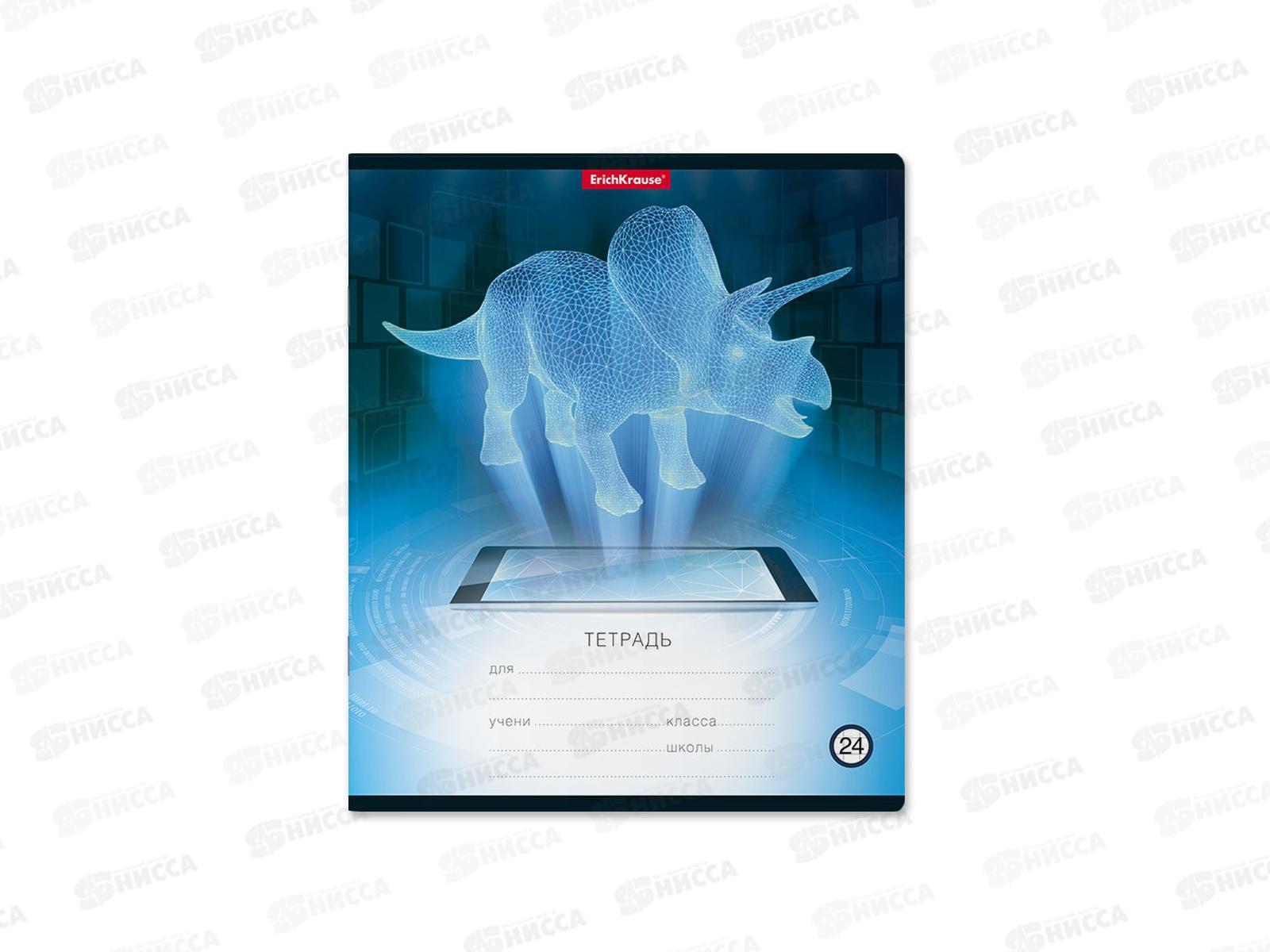 Тетрадь 24листа клетка ПОЛИ Digital Dino, 49227 *10/160