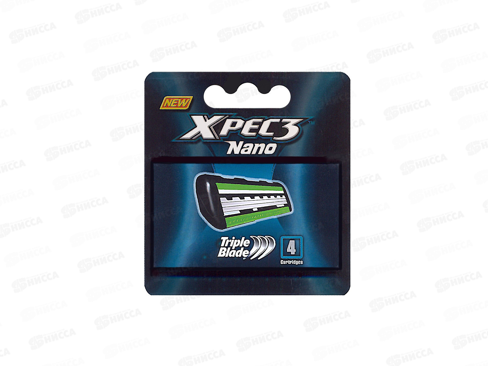 DORCO Xpec3 Nano кассеты с 3 лезвиями, 4шт *12/24