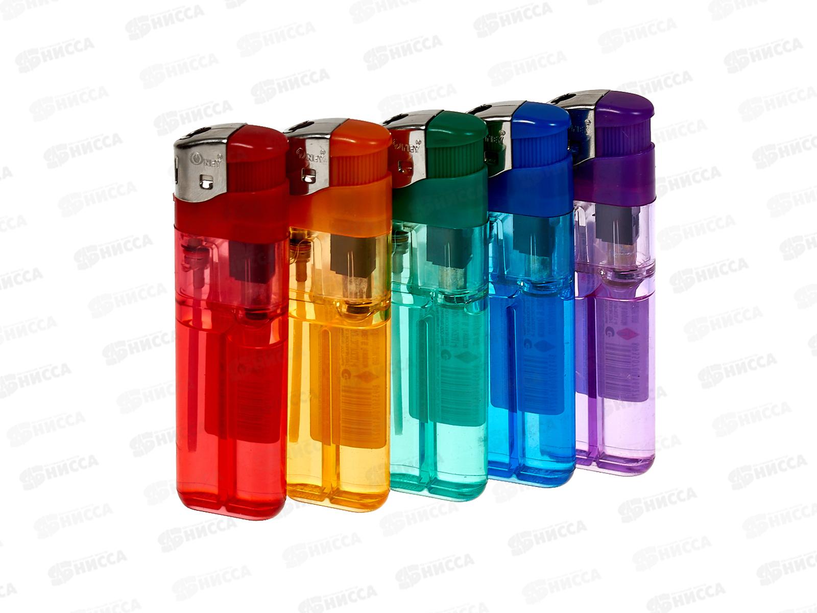 Зажигалка Oney L-001 пьезо прозрачная (054117) *50