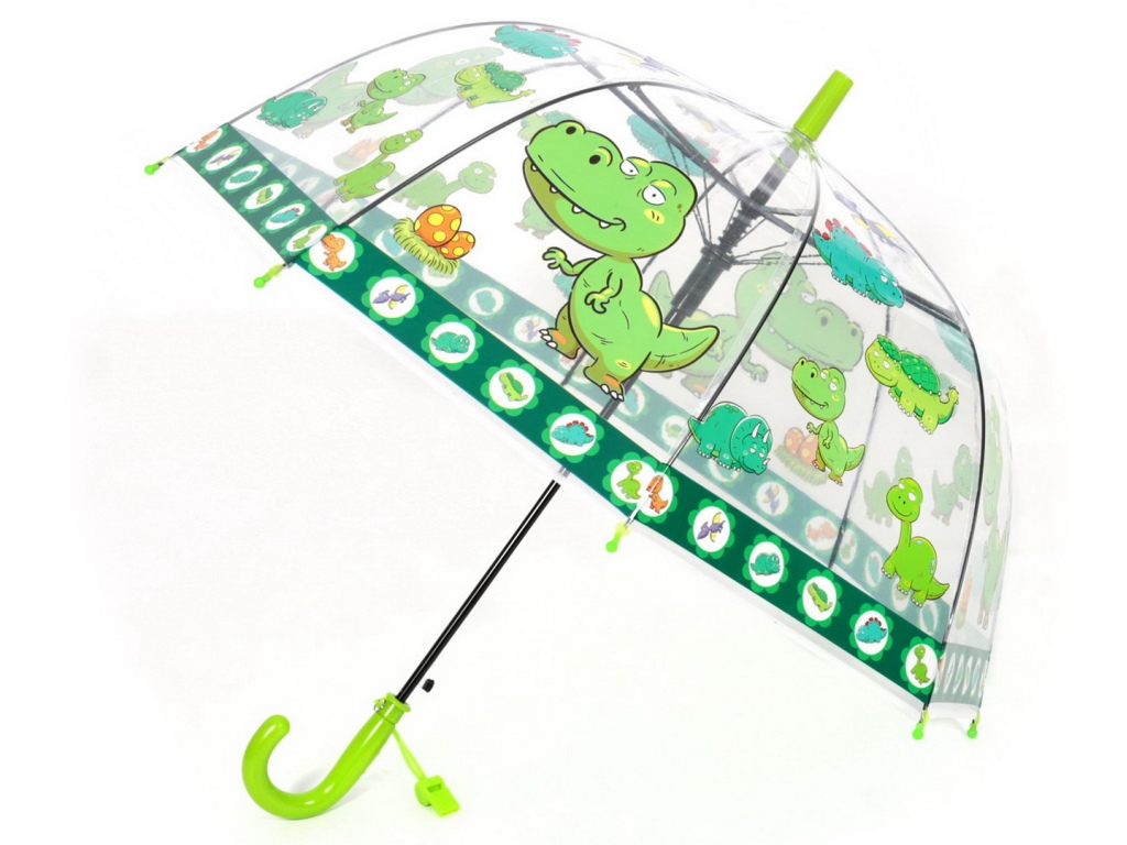 Зонтик 058-57-2 прозрачный с динозаврами в пакете *36   гб