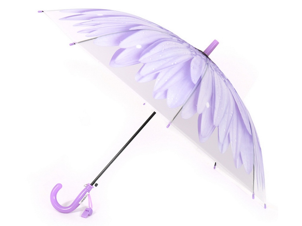 Зонтик 058-59В цветок сиреневый в пакете  *36   гб