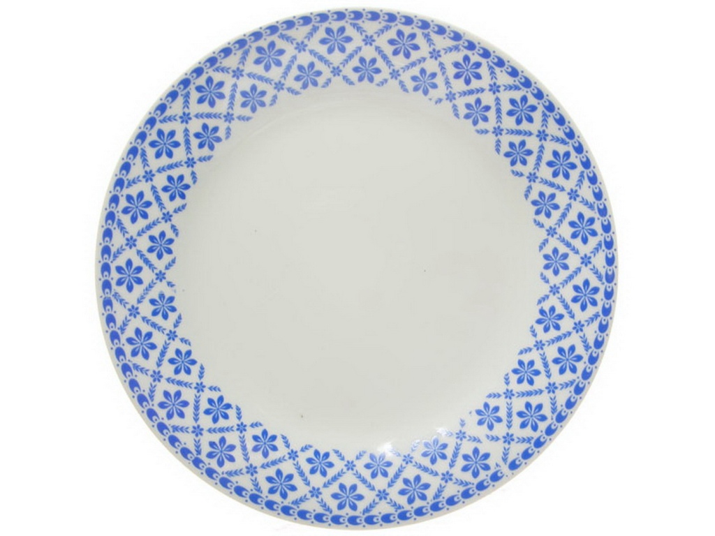 Тарелка мелкая 18см Синий орнамент 1029003 *96