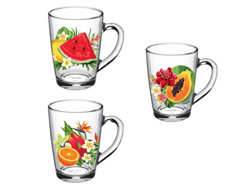 Кружка "Капучино" (Тропические фрукты) 300см3 *20 1334