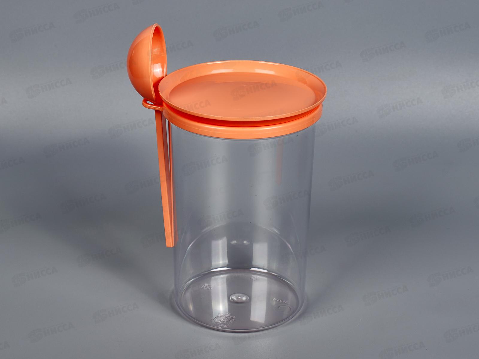 Банка 0,7л для сыпучих продуктов с ложкой С30600 *50