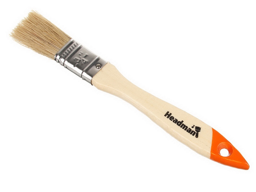 Кисть малярная Headman &quotБейсик&quot 3/4&quot натуральная щетина 20мм 682-001 г *12