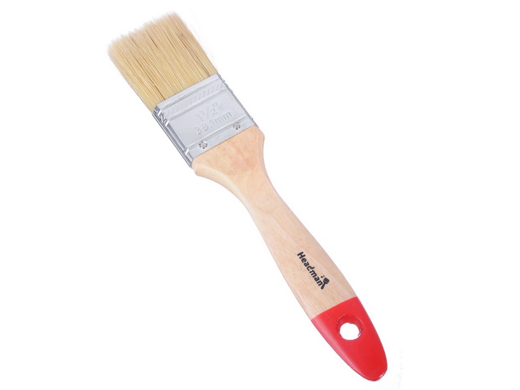 Кисть малярная Headman &quotЕвро&quot 1,5&quot нат щетина 38мм 682-081 г *12