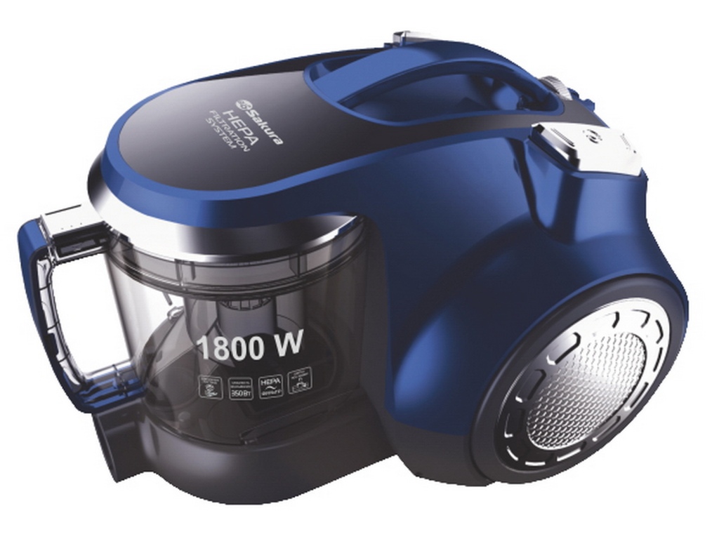 Пылесос SA-8313BL 1800Вт без мешка аква НЕРА синий