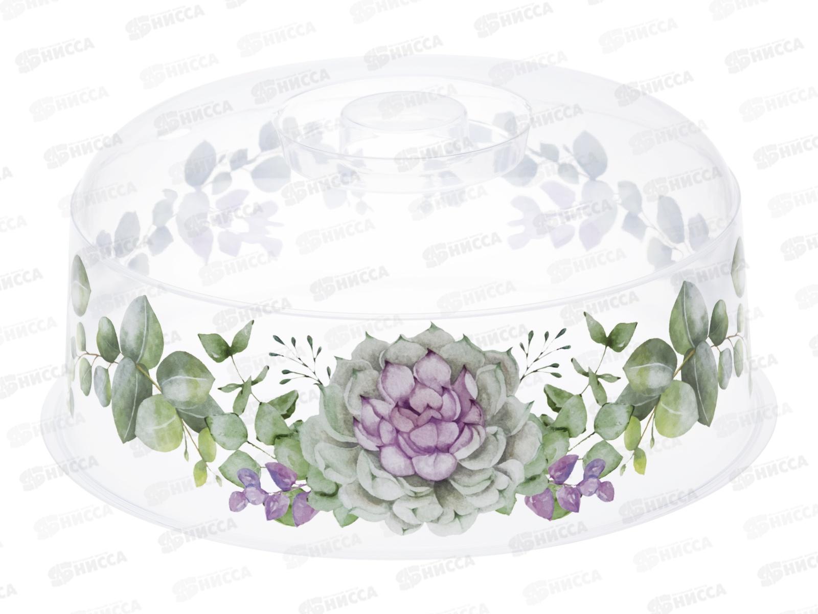 Крышка для разогрева пищевых продуктов в СВЧ ДЕКО каменная роза М1416 *24