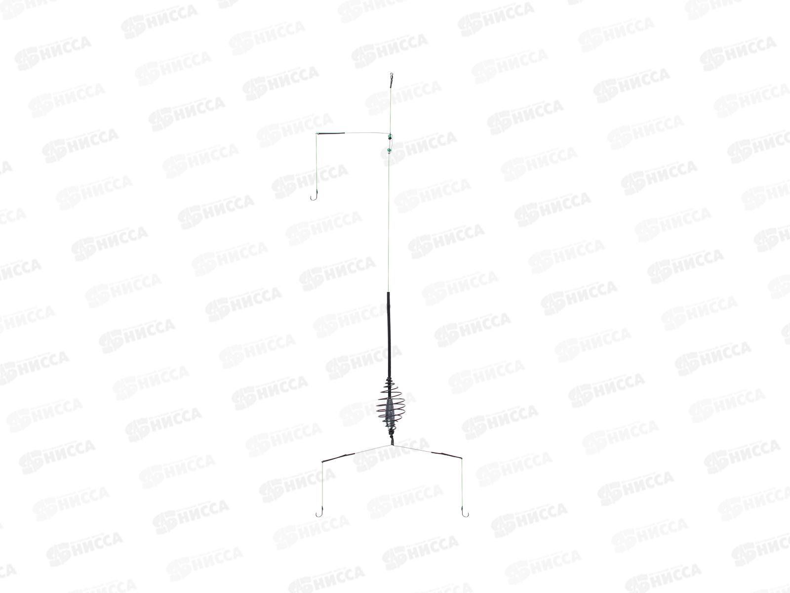 Оснастка донная AZOR FISHING 3 крючка, кормушка, антизакр 137-040 г