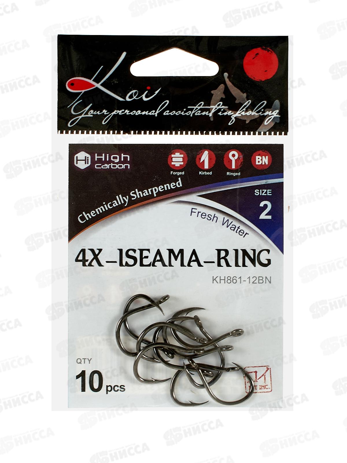 Крючок KOI &quot4X-ISEAMA-RING&quot р.2 (INT)/12 (AS) цвет BN