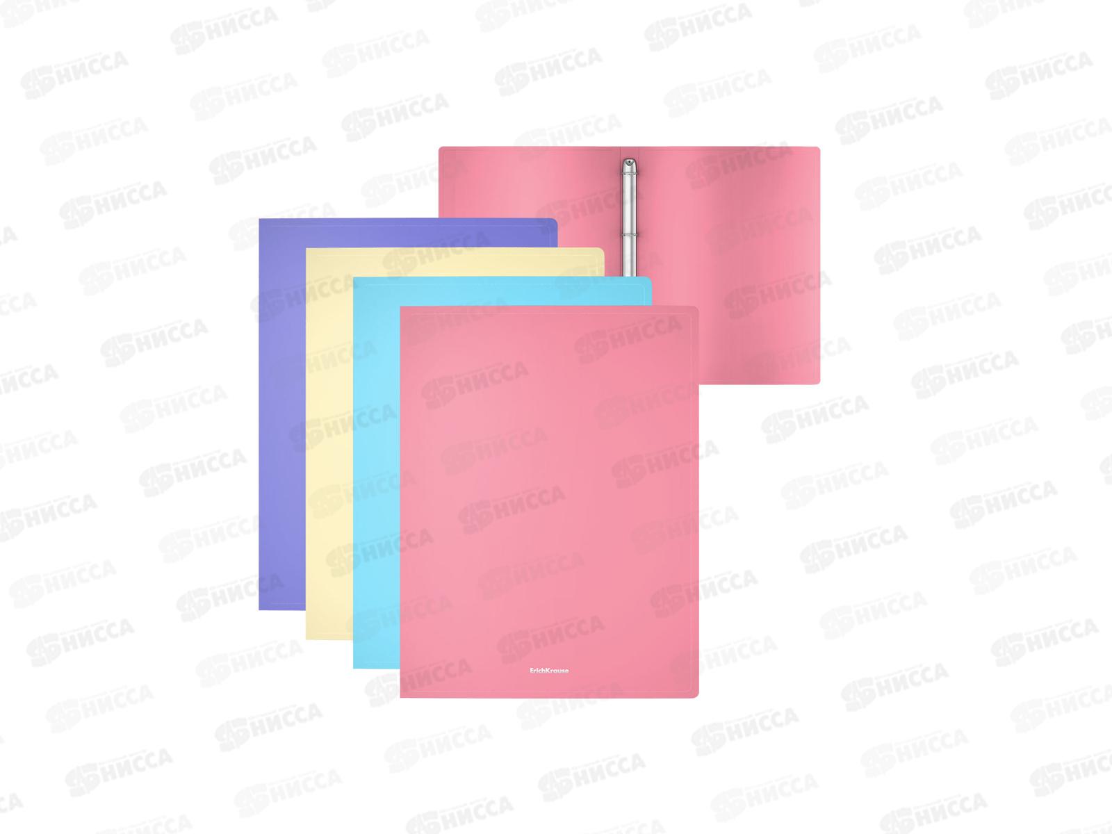 Папка на 4-х кольцах 24мм А4 EK ассорти, 49978 *4/36