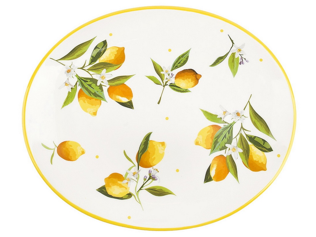 Блюдо сервировочное "Лимоны" 30,5*25*2см п/у, 2520855  *18