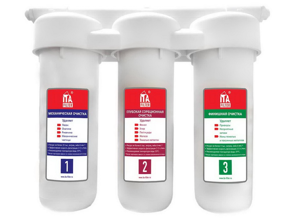 Питьевая система  BRAVO Trio НОРМА F10305картриджа + кран, F10305   *4